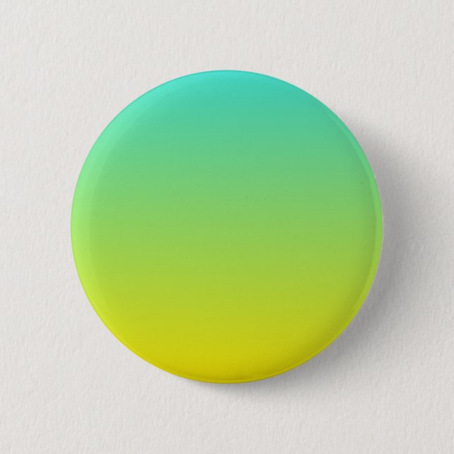 Macaron Rond 5 Cm Ombre jaune turquoise (Devant)