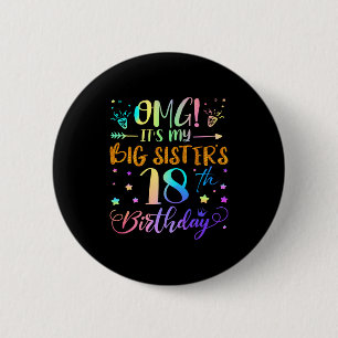Macaron Rond 5 Cm Omg C'est Les 18 Ans De Ma Grande Soeur Douce 18 A