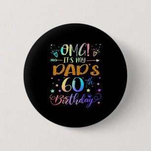 Macaron Rond 5 Cm Omg C'Est Mon Pères 60e Anniversaire Doux 60 Ans P