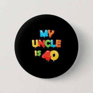 Macaron Rond 5 Cm Oncle a 40 ans idée pour les 40 ans d'oncle