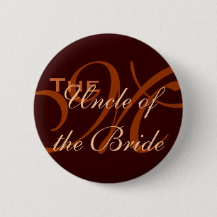 Macaron Rond 5 Cm Oncle du bouton de jeune mariée