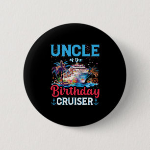 Macaron Rond 5 Cm Oncle du croiseur d'anniversaire drôle de croisièr