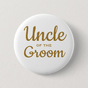Macaron Rond 5 Cm Oncle du mariage du marié bouton