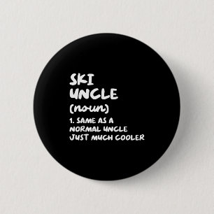 Macaron Rond 5 Cm Oncle skieur définition ski drôle sports