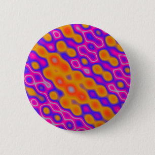 Macaron Rond 5 Cm Ondes Abstraites