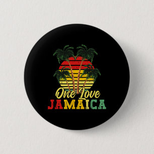 Macaron Rond 5 Cm One Love Jamaïque Summer Family Vacation Jamaican 