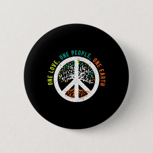 Macaron Rond 5 Cm One Love One People One Earth Journée Internationa