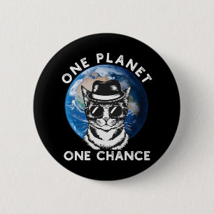 Macaron Rond 5 Cm One Planet One Chance Mère Jour des terres Hommes