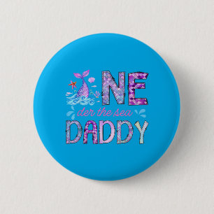 Macaron Rond 5 Cm Oneder sous la mer Papa Fille 1er anniversaire