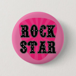 Macaron Rond 5 Cm Onglet de guitare Rock Star