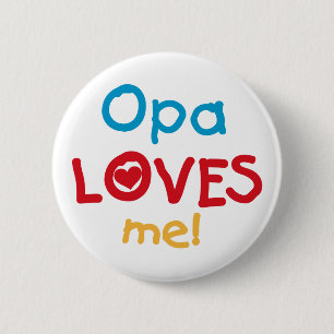 Macaron Rond 5 Cm Opa aime mes t-shirts et cadeaux