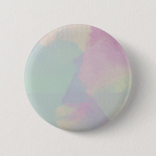Macaron Rond 5 Cm Opale d'abrégé sur aquarelle de série d'hortensia (Devant)