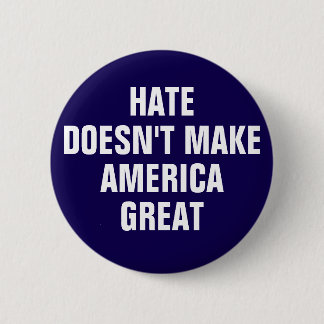 Macaron Rond 5 Cm Opinion politique anti-haine contre Trump