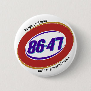 Macaron Rond 5 Cm Opinion politique anti-Trump