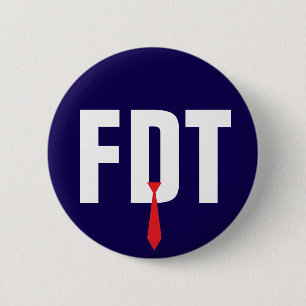 Macaron Rond 5 Cm Opinion politique anti-Trump