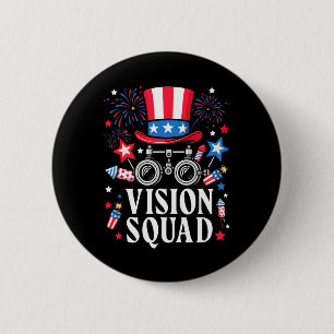 Macaron Rond 5 Cm Optométrie Opticienne 4 juillet Vision Squad