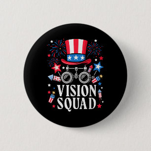 Macaron Rond 5 Cm Optométrie Opticienne 4 juillet Vision Squad