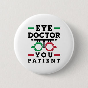 Macaron Rond 5 Cm Optométriste Optométrie Médecin des yeux patien