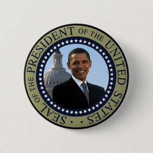 Macaron Rond 5 Cm Or de joint d'Obama