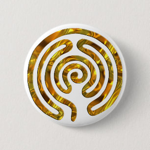 Macaron Rond 5 Cm OR Labyrinthe faites votre propre arrière - plan