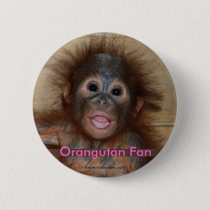 Macaron Rond 5 Cm Orang-outan précieux de bébé