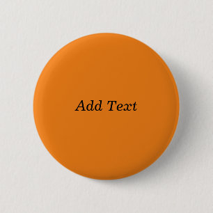 Macaron Rond 5 Cm Orange Créez votre propre ajouter du texte personn