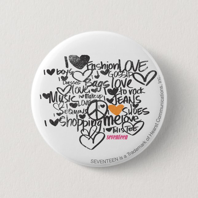 Macaron Rond 5 Cm Orange de graffiti (Devant)