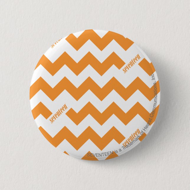 Macaron Rond 5 Cm Orange de zigzag (Devant)