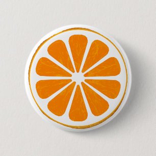 Macaron Rond 5 Cm orange. hybride. bouton