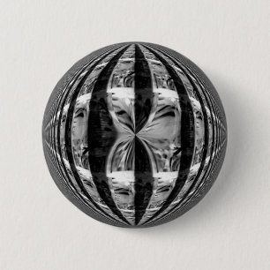 Macaron Rond 5 Cm Orb chrome Black button round