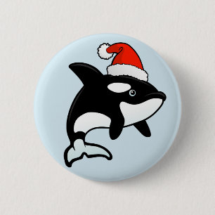 Macaron Rond 5 Cm Orca Père Noël