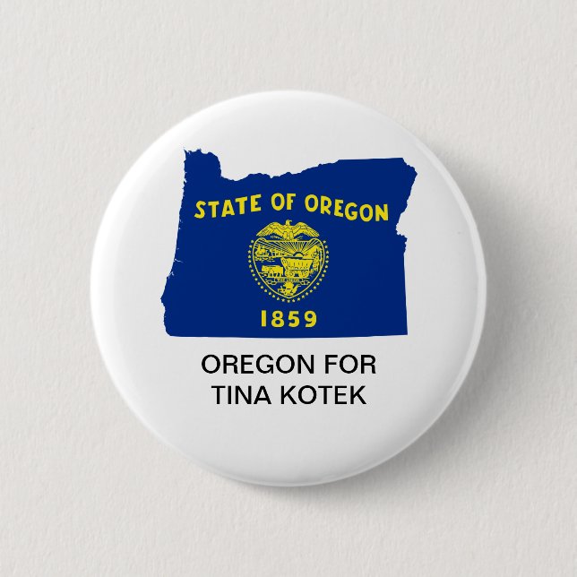 MACARON ROND 5 CM OREGON POUR TINA KOTEK GOVERNOR BUTTON (Devant)