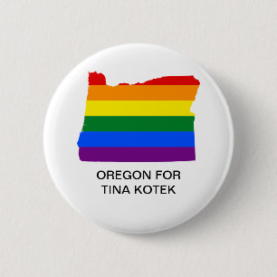 MACARON ROND 5 CM OREGON POUR TINA KOTEK GOVERNOR BUTTON