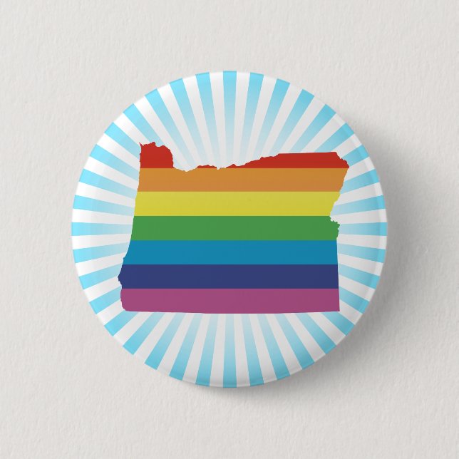 Macaron Rond 5 Cm oregon pride. (Devant)