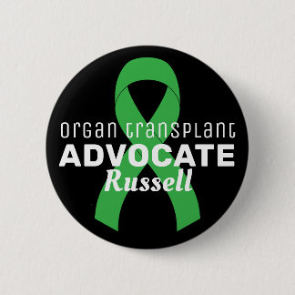 Macaron Rond 5 Cm Organ Transplant Advocate Ribbon Black Button