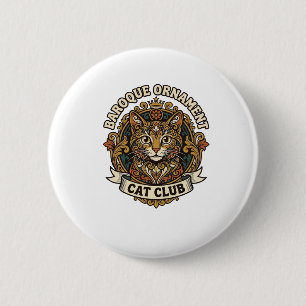 Macaron Rond 5 Cm Ornement baroque Chat Cadeau amateur de chat - Orn