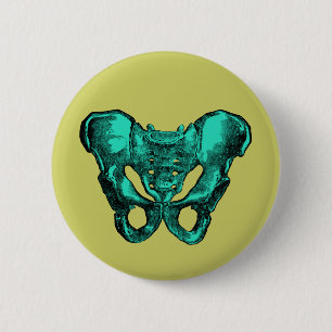 Macaron Rond 5 Cm Os humains de bassin d'anatomie