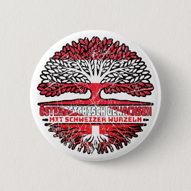 Macaron Rond 5 Cm Österreich Österreichisch Schweizer Schweiz Baum (Devant)