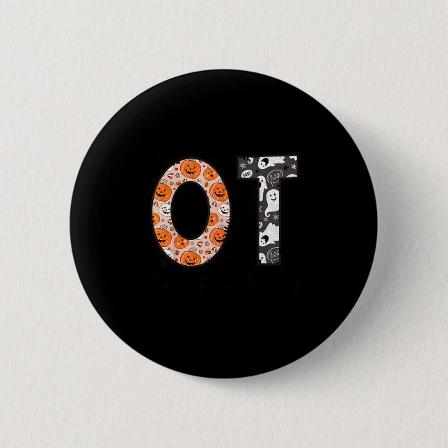 Macaron Rond 5 Cm Ot Occupational Therapy Therast Halloween Ota Soky (Devant)