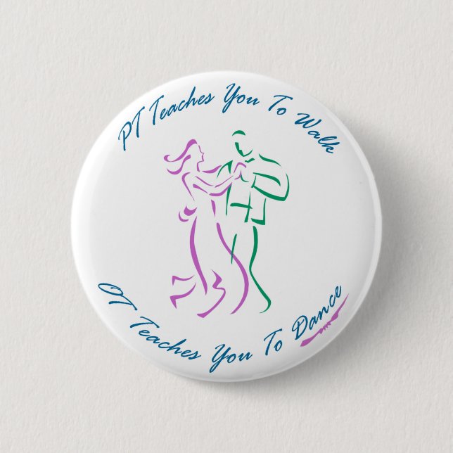 Macaron Rond 5 Cm OT vous enseigne à danser (Devant)