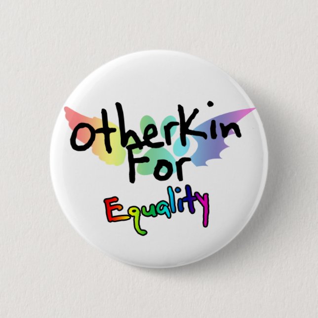 Macaron Rond 5 Cm Otherkin pour le bouton d'égalité (Devant)