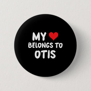 Macaron Rond 5 Cm Otis - Mon cœur appartient à Otis - Amour