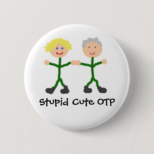Macaron Rond 5 Cm OTP mignon stupide Sam/bouton de Jack