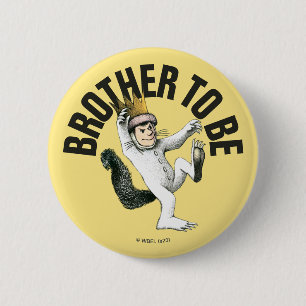 Macaron Rond 5 Cm Où sont les monstres ?   Futur Grand Frère