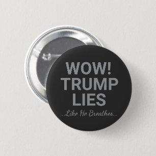 Macaron Rond 5 Cm Ouah ! Trump Ment Comme Il Respire