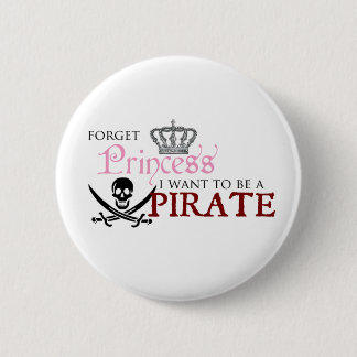 Macaron Rond 5 Cm "Oubliez la princesse, je veulent être un pirate "