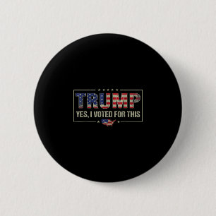 Macaron Rond 5 Cm Oui, j'ai voté pour ce Trump - Politique patriotiq