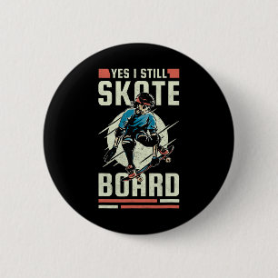 Macaron Rond 5 Cm Oui je fais toujours du skateboard