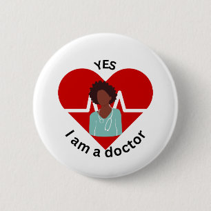 Macaron Rond 5 Cm Oui, je suis médecin