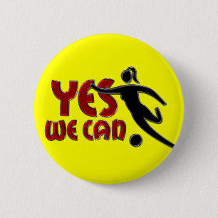 Macaron Rond 5 Cm OUI NOUS POUVONS - Femmes Football